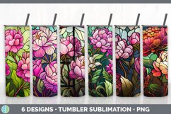 Bundle of six Floral Peonies Tumbler designs.