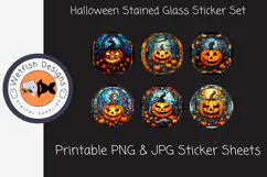 Stained Glass Halloween Stickers Product Image 4