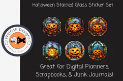 Stained Glass Halloween Stickers Product Image 5