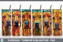 Bundle of six Painted Glass Rhodesian Ridgebacks Tumbler designs.