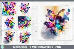 Bundle of six Painted Glass Rottweilers Square Coaster designs.