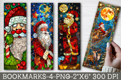Stained Glass Santa's Bookmark Product Image 1