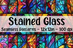 Stained Glass Digital Papers - Seamless Patterns Product Image 1