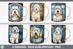 Bundle of six Painted Glass Sheepdogs Mug Wrap designs.