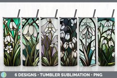 Bundle of six Floral Snowdrops Tumbler designs.