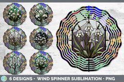 Bundle of six Floral Snowdrops Wind Spinner designs.