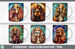 Bundle of six Painted Glass Spaniels Mug Wrap designs.