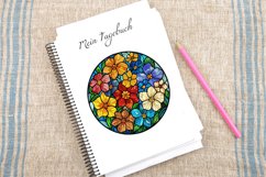 Watercolor Stained Glass Spring Flowers Clipart Bundle Product Image 4