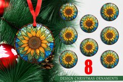 Christmas Ornaments Stained Glass Sunflower Product Image 1