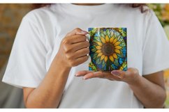 Stained Glass Sunflower Mug sublimation design Product Image 2