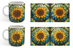 Stained Glass Sunflower Mug sublimation design Product Image 3