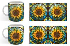 Stained Glass Sunflower Mug sublimation design Product Image 5