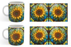 Stained Glass Sunflower Mug sublimation design Product Image 6
