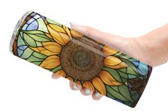 Stained Glass Sunflower Tumbler Sublimation Wrap Product Image 6