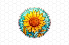 Stained Glass Sunflower Sublimation design