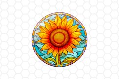 Stained Glass Sunflower Sublimation design