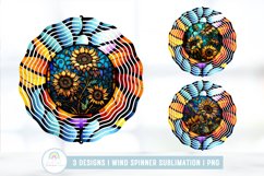 Stained Glass Sunflower Wind Spinner Sublimation Design Product Image 1