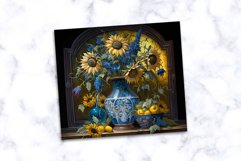 Stained Glass Sunflowers 20 oz Skinny Tumbler Wrap Product Image 3