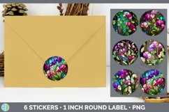 Bundle of six Watercolor Sweet Peas Stickers designs.