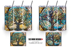 Stained Glass Tree | Tumbler Sublimation Wrap Product Image 2