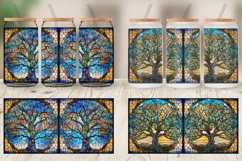 Stained Glass Tree Glass Can Wraps Product Image 3