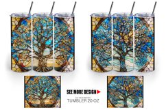 Stained Glass Tree | Tumbler Sublimation Wrap Product Image 4