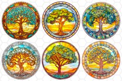 Stained glass tree sublimation designs
