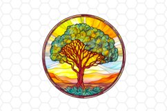 Stained glass tree sublimation designs