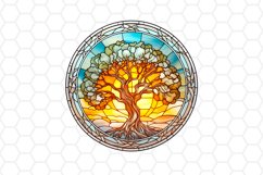 Stained glass tree sublimation designs