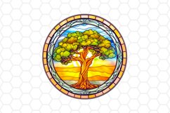 Stained glass tree sublimation designs