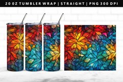 Stained Glass 20oz Tumbler Wrap | Sublimation PNG Design Product Image 1