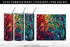 Stained Glass 20oz Tumbler Wrap | Sublimation PNG Design Product Image 1