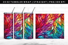 Stained Glass 20oz Tumbler Wrap | Sublimation PNG Design Product Image 1