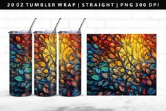 Stained Glass 20oz Tumbler Wrap | Sublimation PNG Design Product Image 1