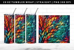 Stained Glass 20oz Tumbler Wrap | Sublimation PNG Design Product Image 1