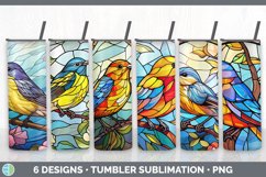 Bundle of six Painted Glass Warblers Tumbler designs.