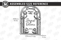 Stained Glass Wedding Welcome Sign Laser Cut Bundle | Floral Product Image 5