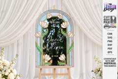Stained Glass Wedding Welcome Sign Laser Cut Bundle | Floral Product Image 4