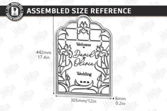 Stained Glass Wedding Welcome Sign Laser Cut Bundle | Floral Product Image 7