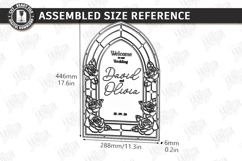 Stained Glass Wedding Welcome Sign Laser Cut Bundle | Floral Product Image 9