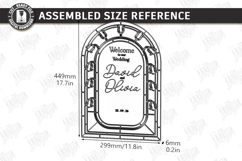 Stained Glass Wedding Welcome Sign Laser Cut Bundle | Floral Product Image 11