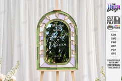 Stained Glass Wedding Welcome Sign Laser Cut Bundle | Floral Product Image 10