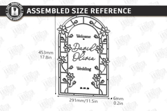 Stained Glass Wedding Welcome Sign Laser Cut Bundle | Floral Product Image 13