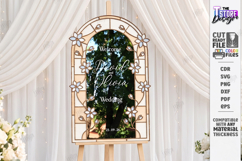 Stained Glass Wedding Welcome Sign Laser Cut Bundle | Floral Product Image 12