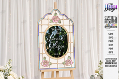 Stained Glass Wedding Welcome Sign Laser Cut Bundle | Floral Product Image 16