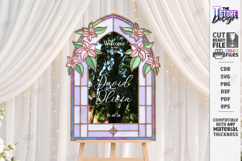 Stained Glass Wedding Welcome Sign Laser Cut Bundle | Floral Product Image 20