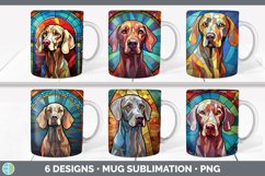 Bundle of six Painted Glass Weimaraner Mug Wrap designs.