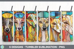 Bundle of six Painted Glass Whippets Tumbler designs.
