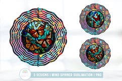 Stained Glass Butterflies Wind Spinner Sublimation Designs Product Image 1