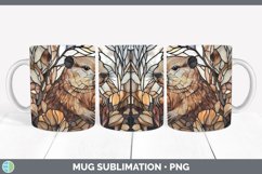GorgeousStained Glass Woodland Mug Wrap design.